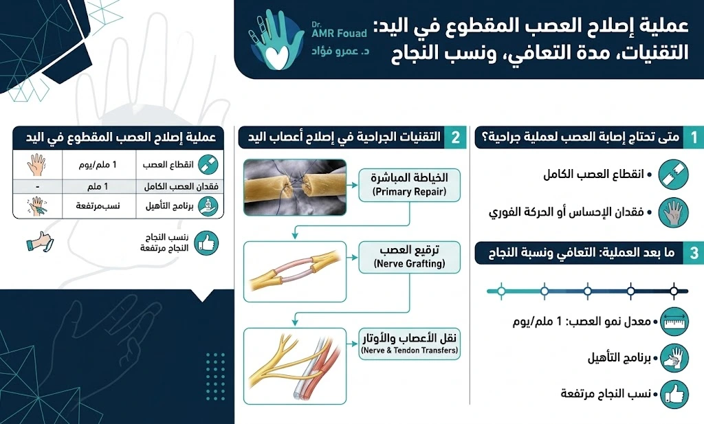 عملية إصلاح العصب المقطوع في اليد
